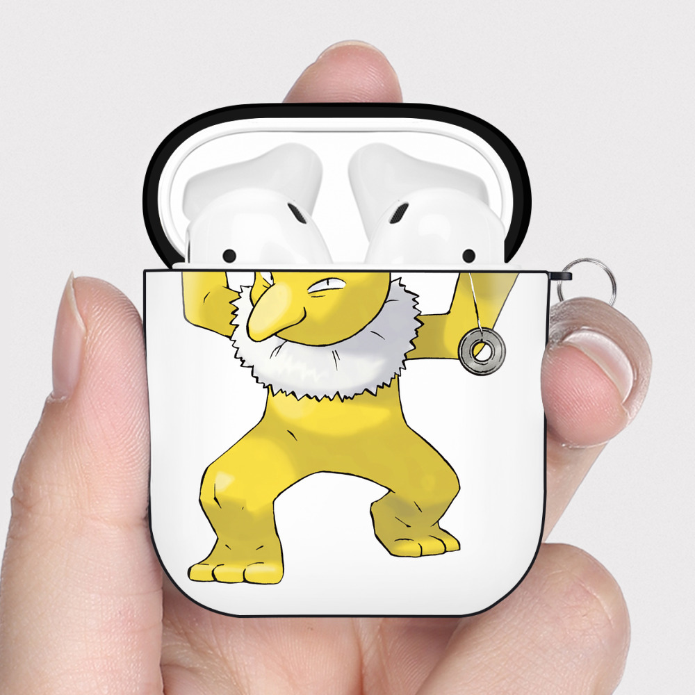 （画像用） ポケットモンスター Pokémon AirPods 第2世代保護ケース ハードシェル ブラック 耐衝撃・防指紋・カラビナ付き