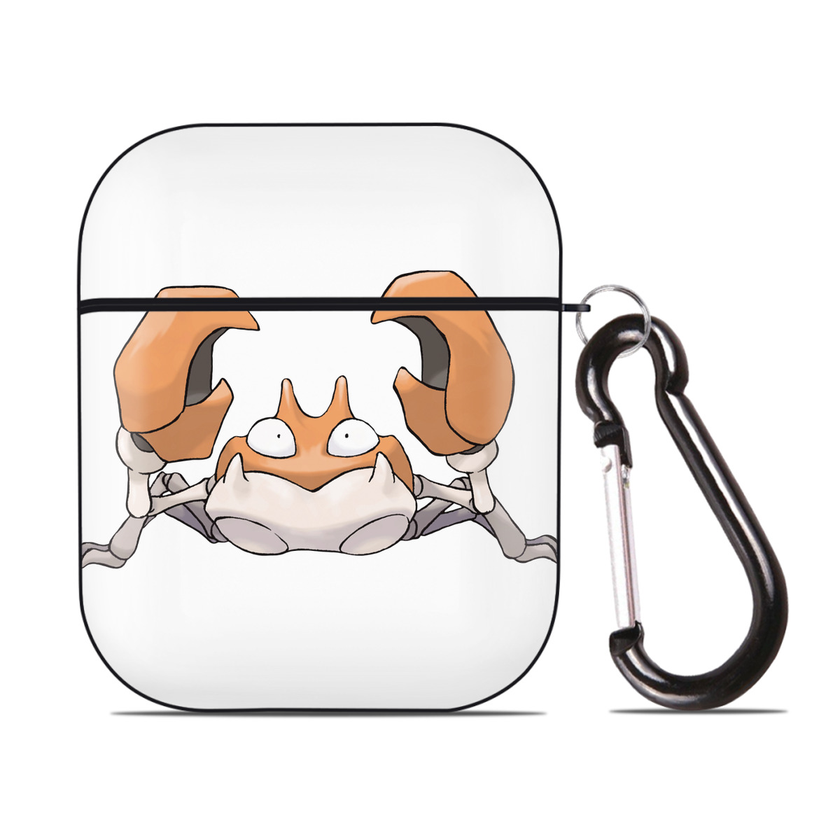 （画像用） ポケットモンスター Pokémon AirPods 第2世代保護ケース ハードシェル ブラック 耐衝撃・防指紋・カラビナ付き