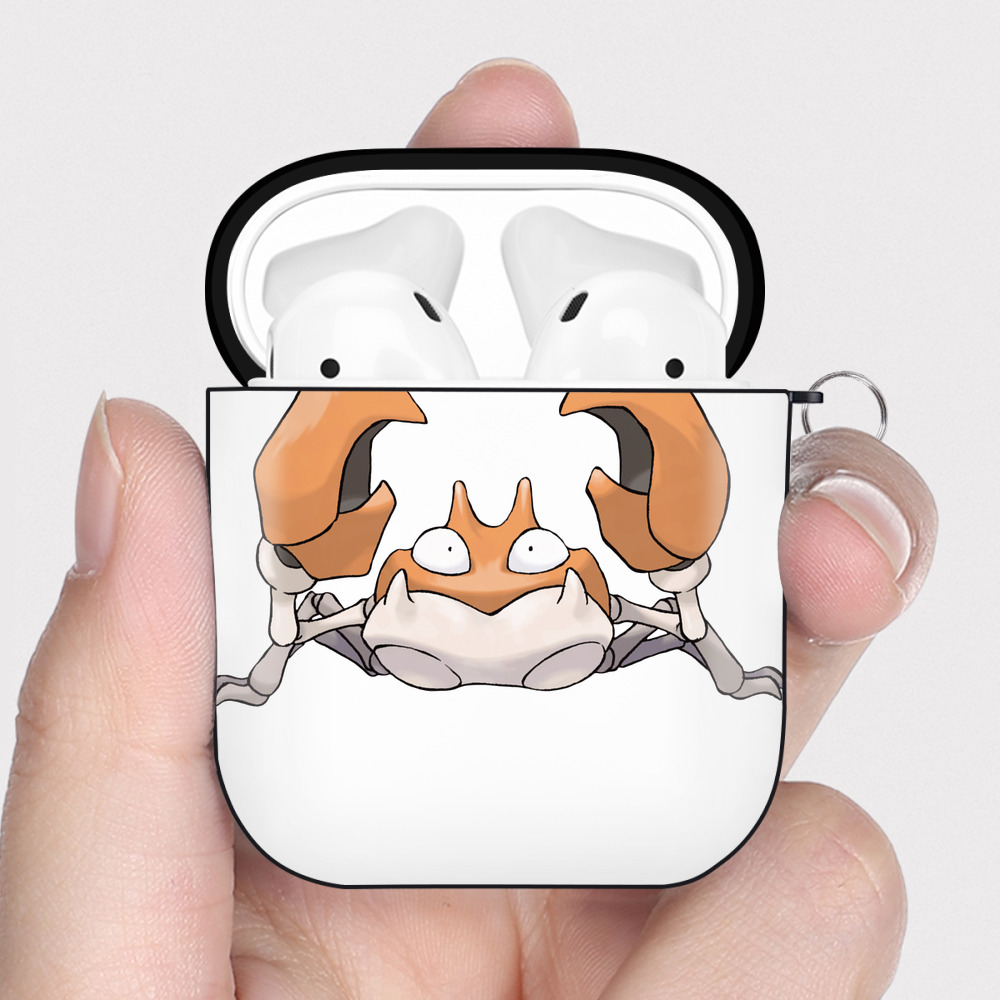 （画像用） ポケットモンスター Pokémon AirPods 第2世代保護ケース ハードシェル ブラック 耐衝撃・防指紋・カラビナ付き