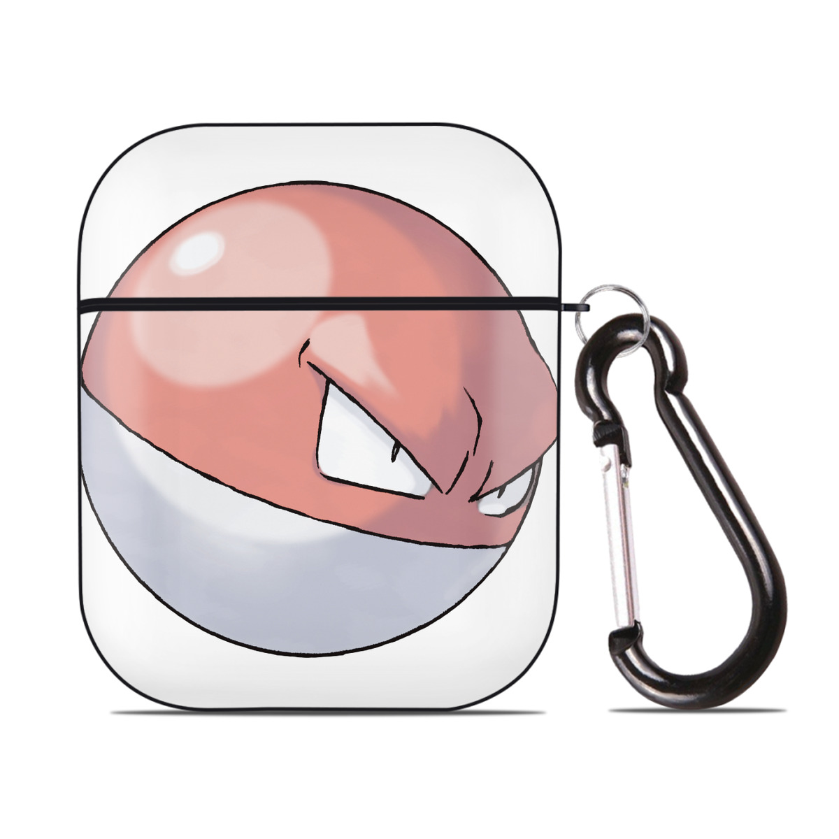（画像用） ポケットモンスター Pokémon AirPods 第2世代保護ケース ハードシェル ブラック 耐衝撃・防指紋・カラビナ付き