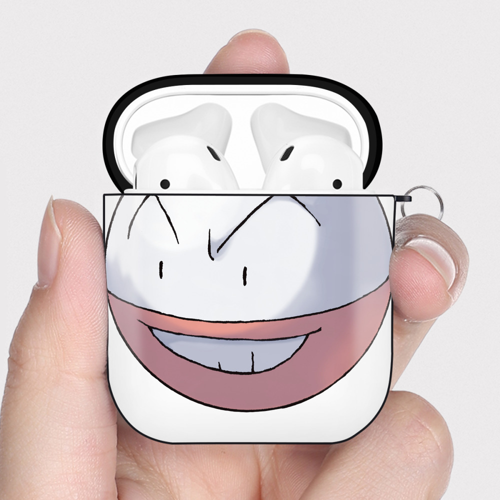 （画像用） ポケットモンスター Pokémon AirPods 第2世代保護ケース ハードシェル ブラック 耐衝撃・防指紋・カラビナ付き