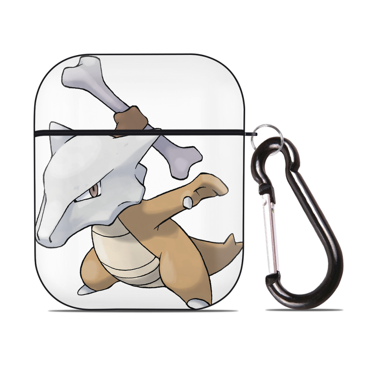 （画像用） ポケットモンスター Pokémon AirPods 第2世代保護ケース ハードシェル ブラック 耐衝撃・防指紋・カラビナ付き