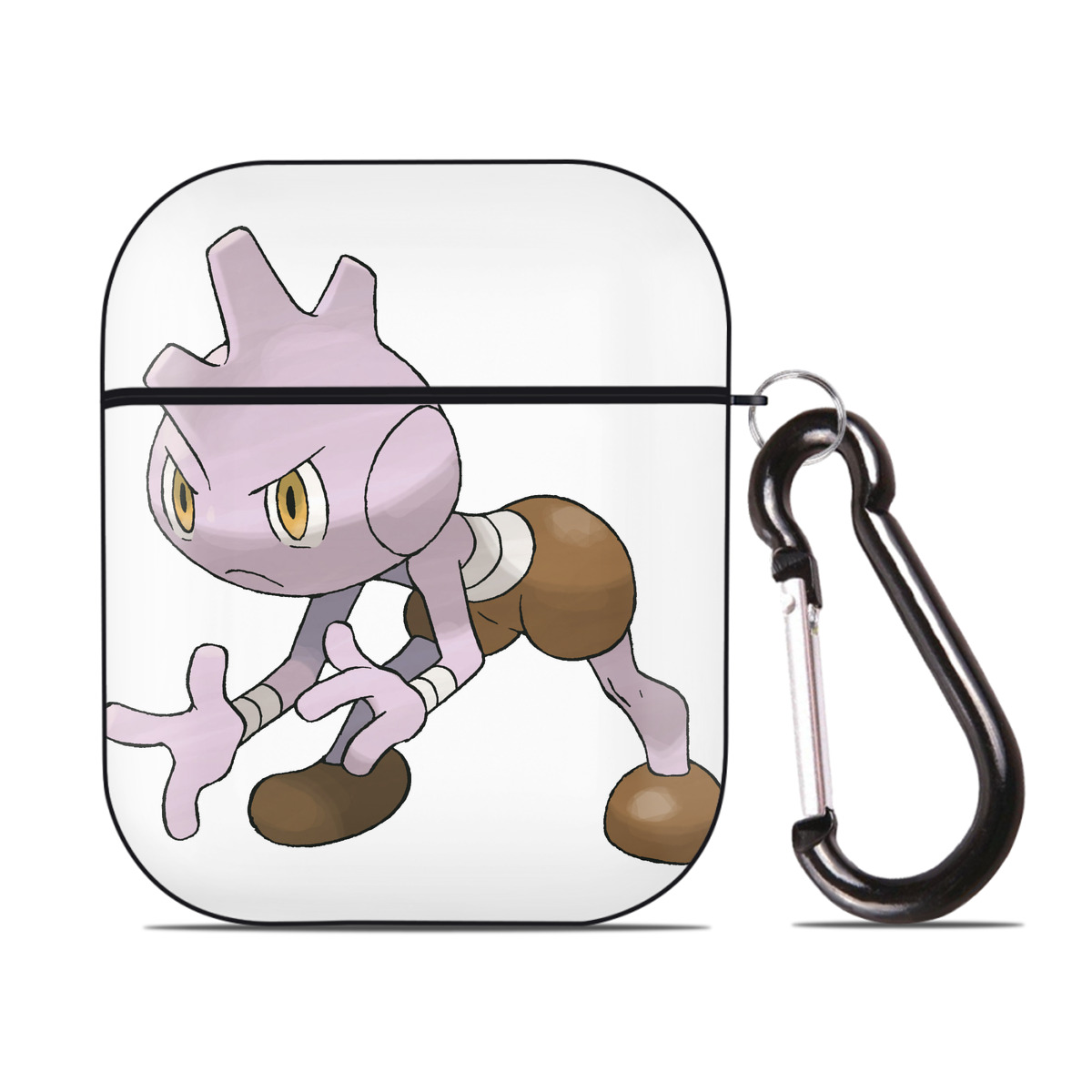 （画像用） ポケットモンスター Pokémon AirPods 第2世代保護ケース ハードシェル ブラック 耐衝撃・防指紋・カラビナ付き