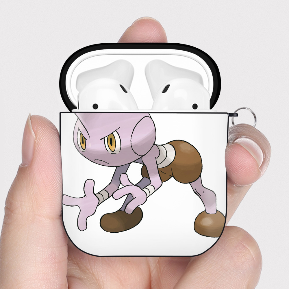 （画像用） ポケットモンスター Pokémon AirPods 第2世代保護ケース ハードシェル ブラック 耐衝撃・防指紋・カラビナ付き