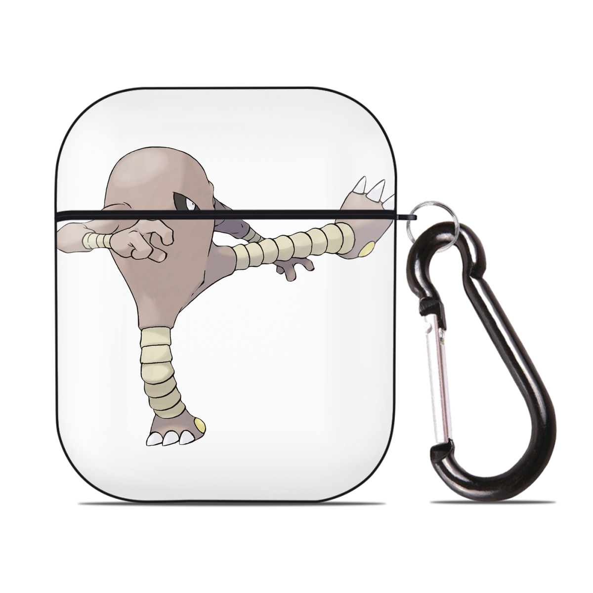 （画像用） ポケットモンスター Pokémon AirPods 第2世代保護ケース ハードシェル ブラック 耐衝撃・防指紋・カラビナ付き