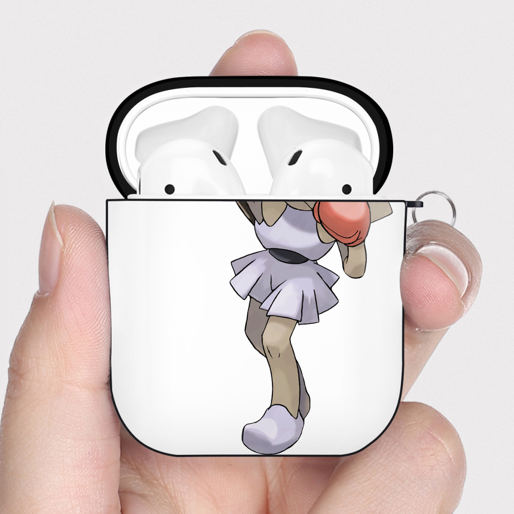 （画像用） ポケットモンスター Pokémon AirPods 第2世代保護ケース ハードシェル ブラック 耐衝撃・防指紋・カラビナ付き