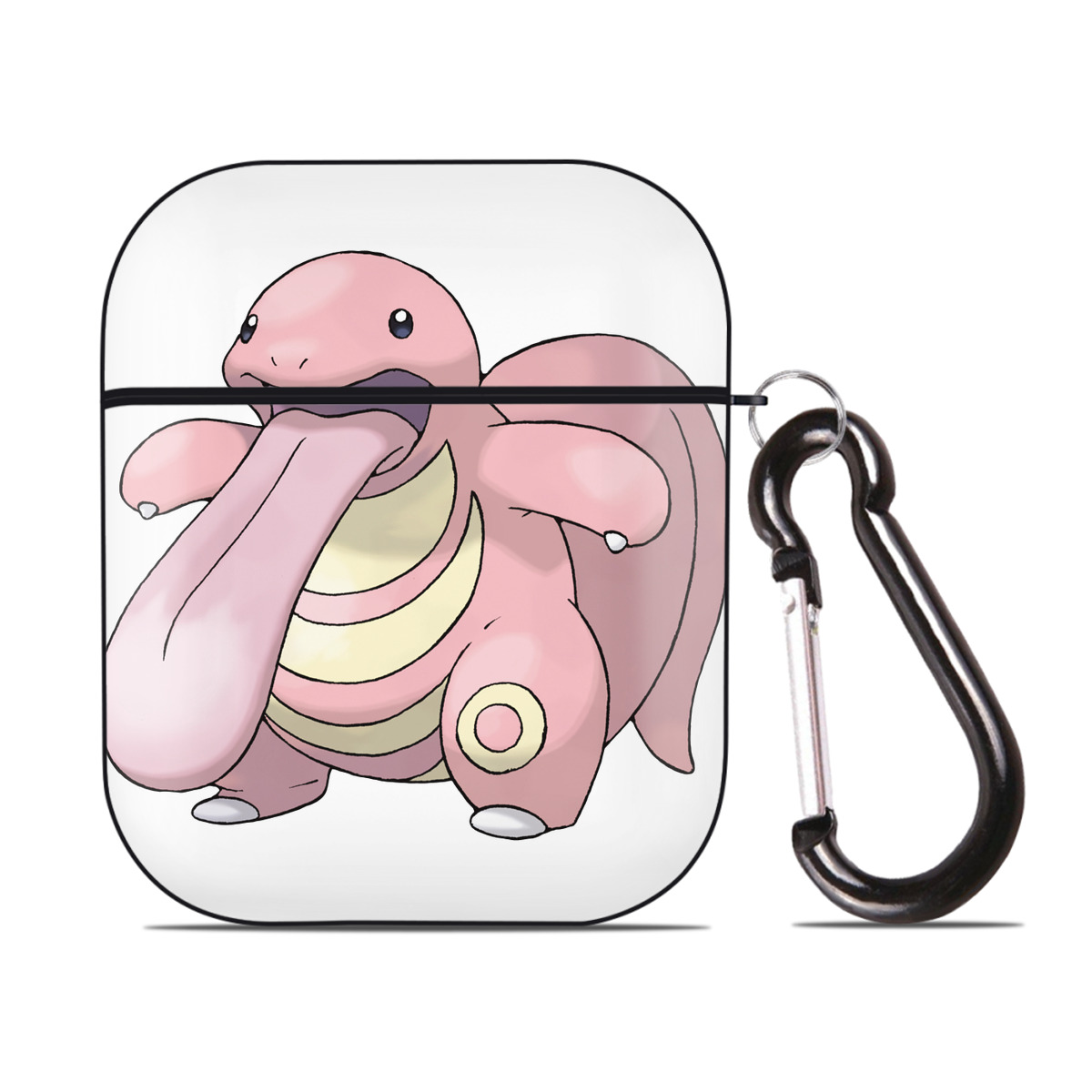 （画像用） ポケットモンスター Pokémon AirPods 第2世代保護ケース ハードシェル ブラック 耐衝撃・防指紋・カラビナ付き