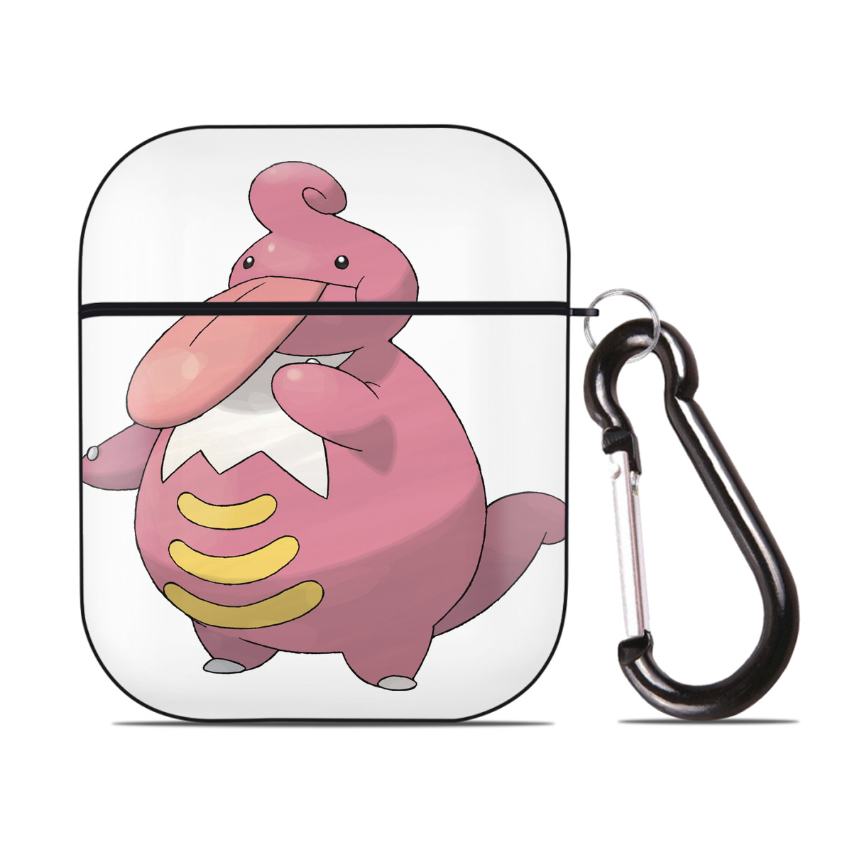 （画像用） ポケットモンスター Pokémon AirPods 第2世代保護ケース ハードシェル ブラック 耐衝撃・防指紋・カラビナ付き
