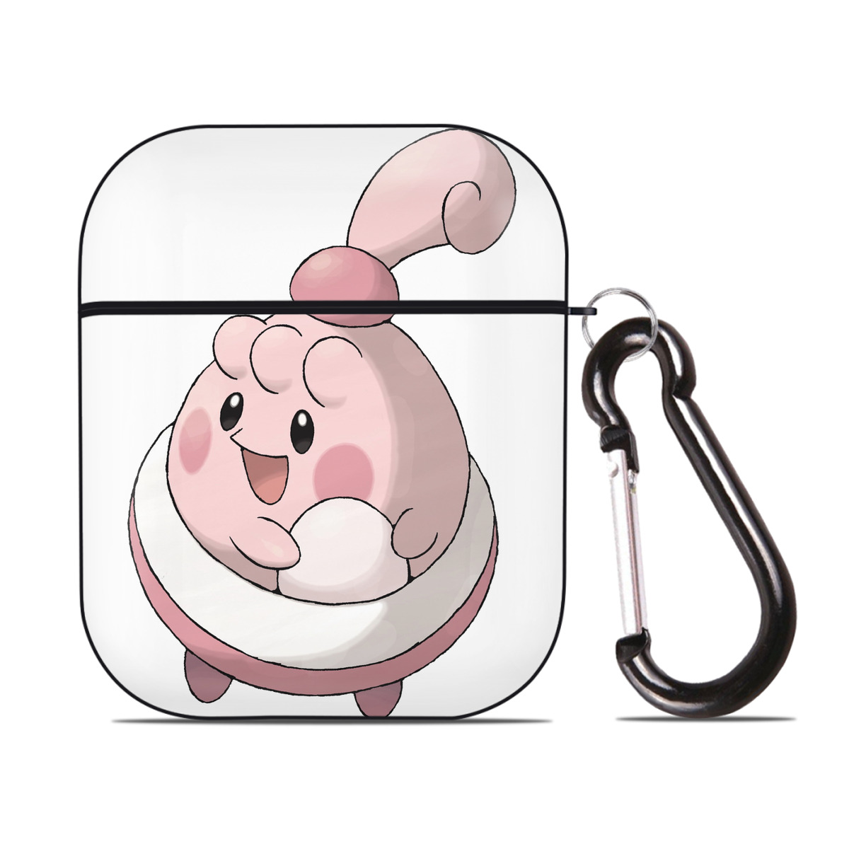 （画像用） ポケットモンスター Pokémon AirPods 第2世代保護ケース ハードシェル ブラック 耐衝撃・防指紋・カラビナ付き