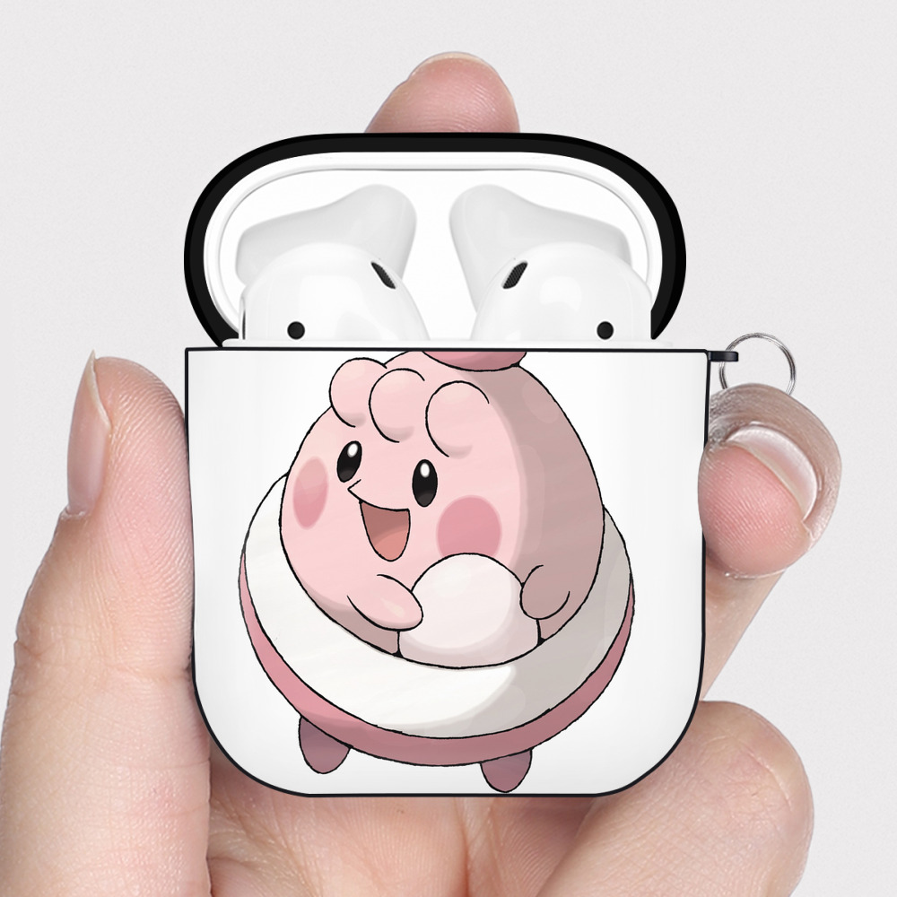 （画像用） ポケットモンスター Pokémon AirPods 第2世代保護ケース ハードシェル ブラック 耐衝撃・防指紋・カラビナ付き