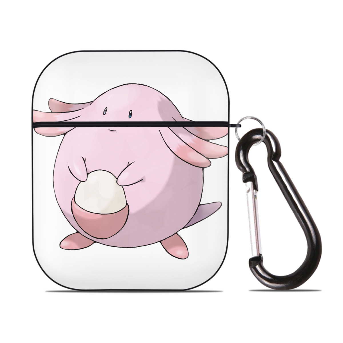 （画像用） ポケットモンスター Pokémon AirPods 第2世代保護ケース ハードシェル ブラック 耐衝撃・防指紋・カラビナ付き