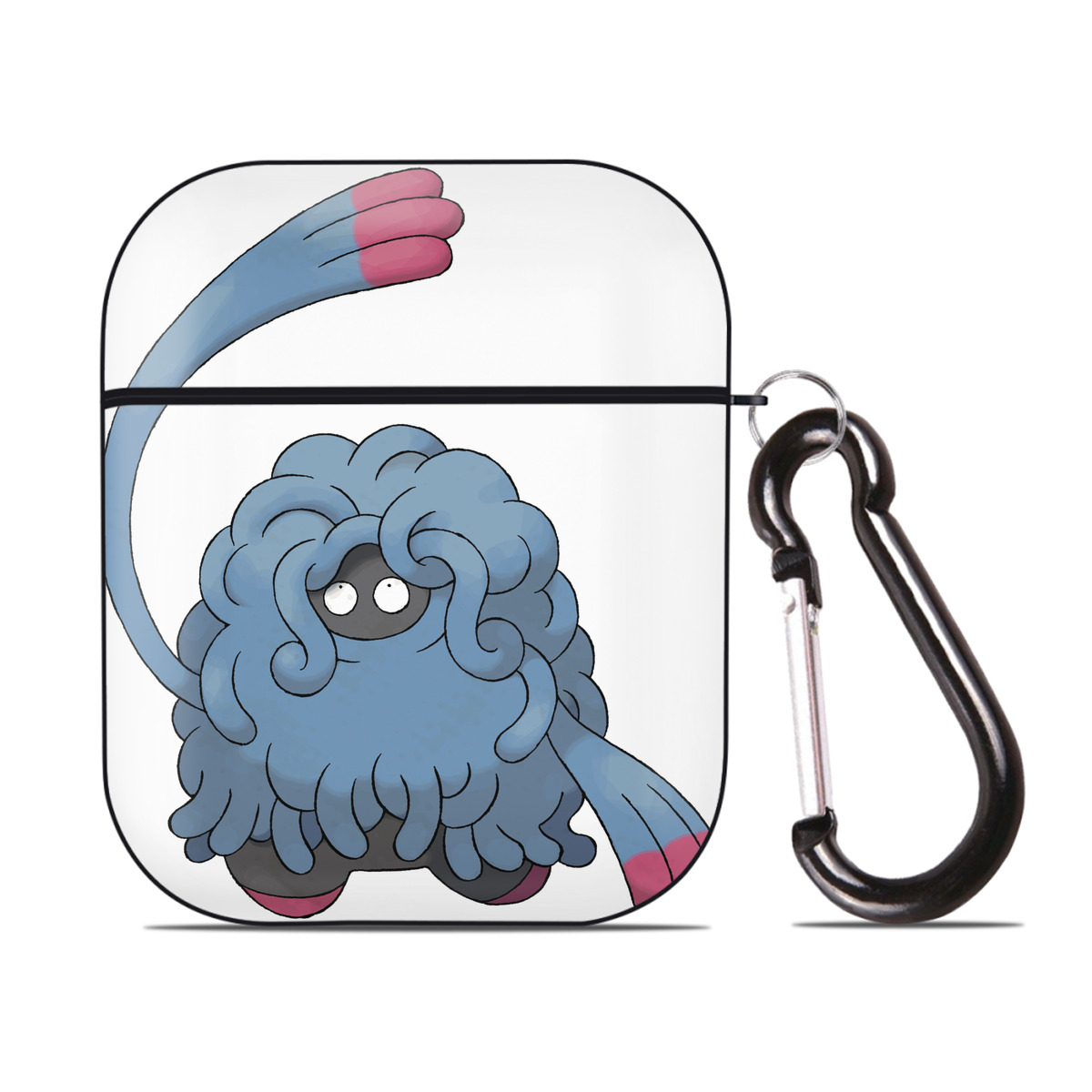 （画像用） ポケットモンスター Pokémon AirPods 第2世代保護ケース ハードシェル ブラック 耐衝撃・防指紋・カラビナ付き