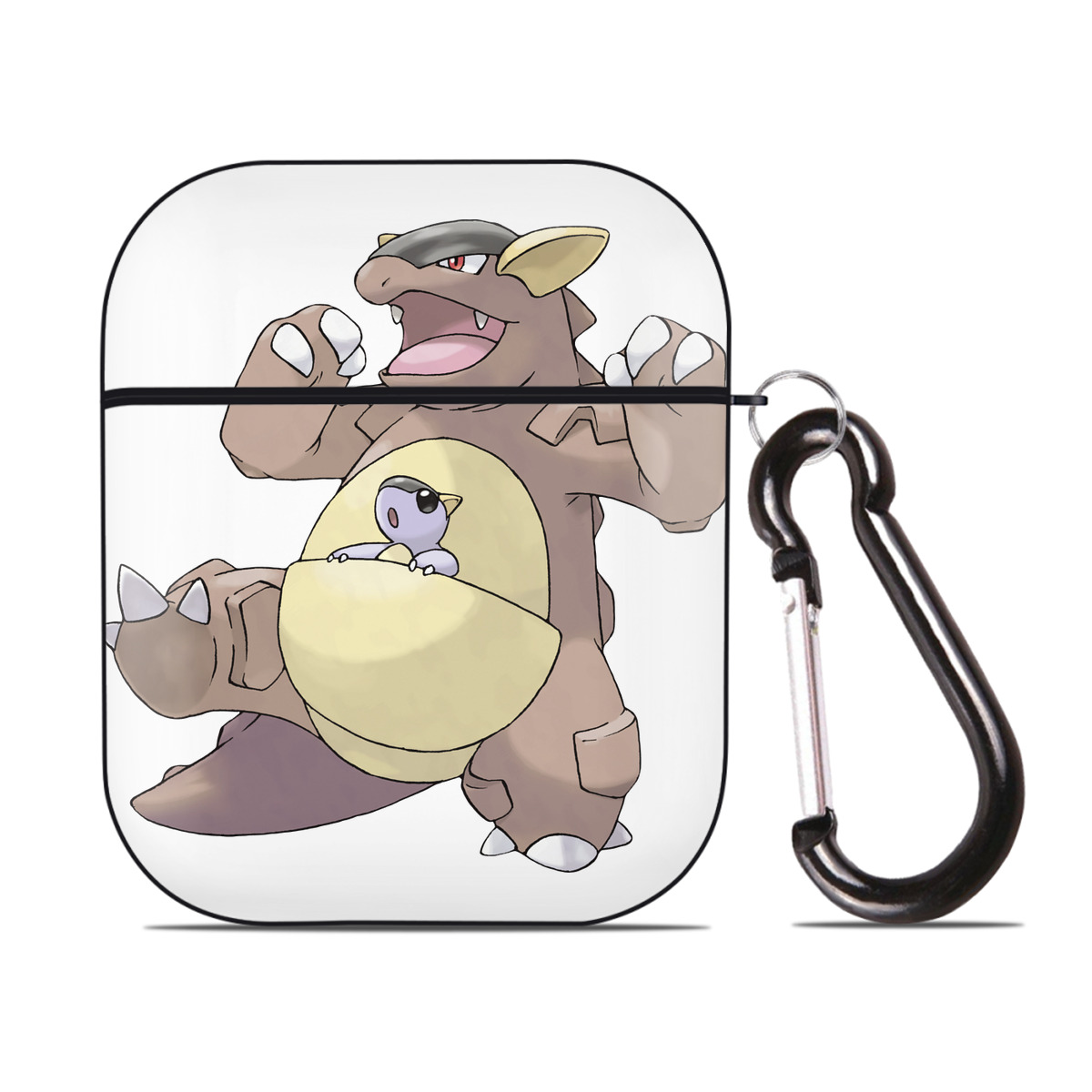 （画像用） ポケットモンスター Pokémon AirPods 第2世代保護ケース ハードシェル ブラック 耐衝撃・防指紋・カラビナ付き