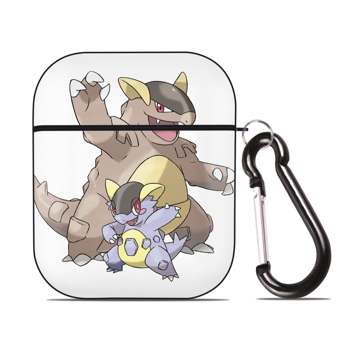 （画像用） ポケットモンスター Pokémon AirPods 第2世代保護ケース ハードシェル ブラック 耐衝撃・防指紋・カラビナ付き