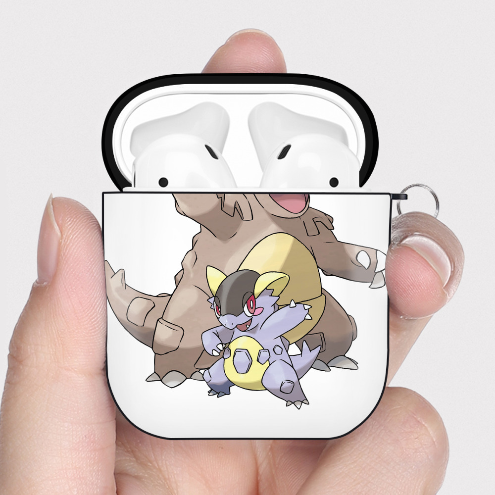 （画像用） ポケットモンスター Pokémon AirPods 第2世代保護ケース ハードシェル ブラック 耐衝撃・防指紋・カラビナ付き