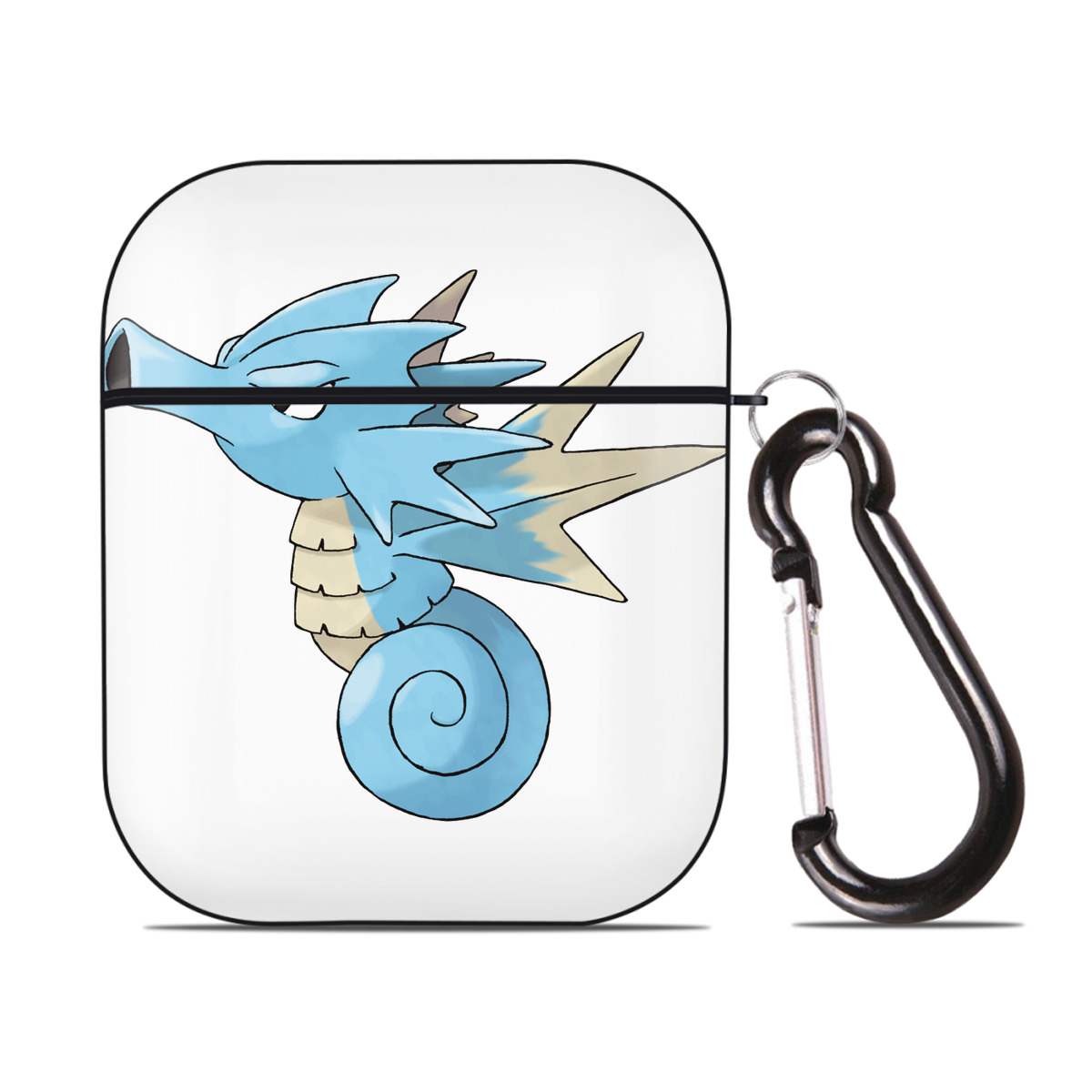 （画像用） ポケットモンスター Pokémon AirPods 第2世代保護ケース ハードシェル ブラック 耐衝撃・防指紋・カラビナ付き