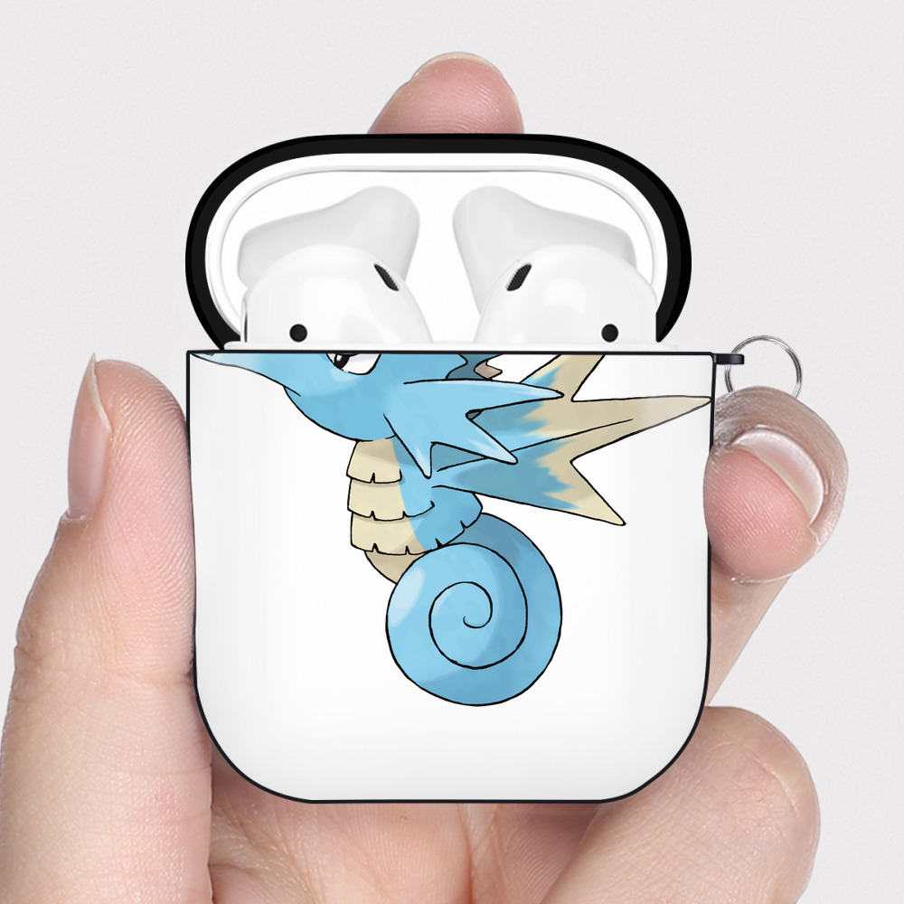 （画像用） ポケットモンスター Pokémon AirPods 第2世代保護ケース ハードシェル ブラック 耐衝撃・防指紋・カラビナ付き