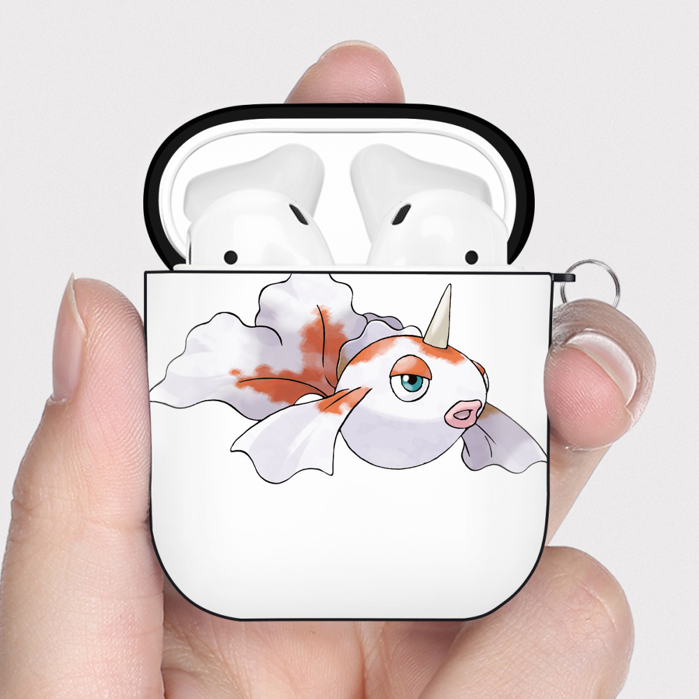 （画像用） ポケットモンスター Pokémon AirPods 第2世代保護ケース ハードシェル ブラック 耐衝撃・防指紋・カラビナ付き