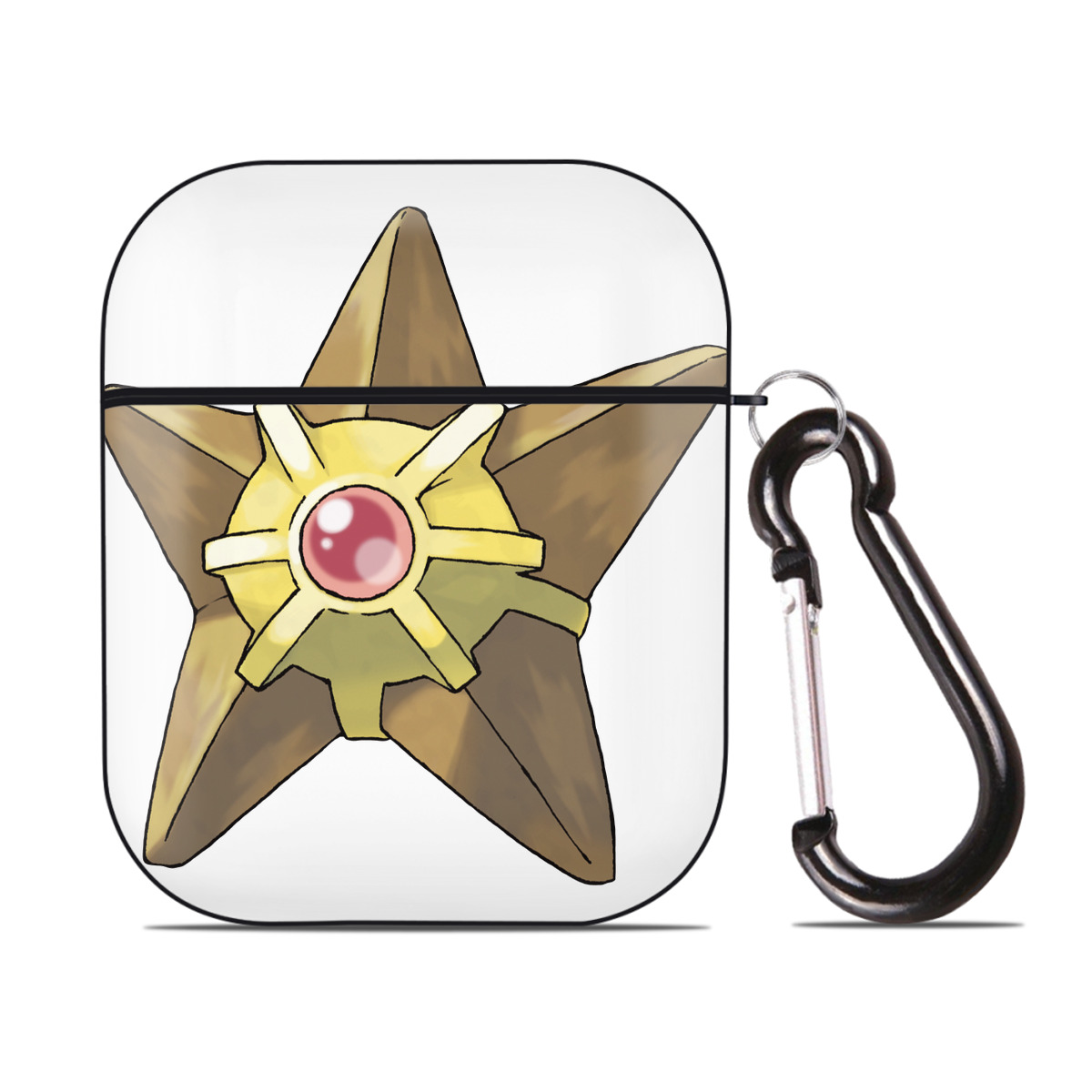 （画像用） ポケットモンスター Pokémon AirPods 第2世代保護ケース ハードシェル ブラック 耐衝撃・防指紋・カラビナ付き