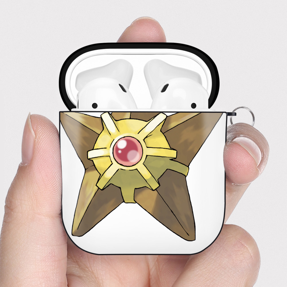 （画像用） ポケットモンスター Pokémon AirPods 第2世代保護ケース ハードシェル ブラック 耐衝撃・防指紋・カラビナ付き