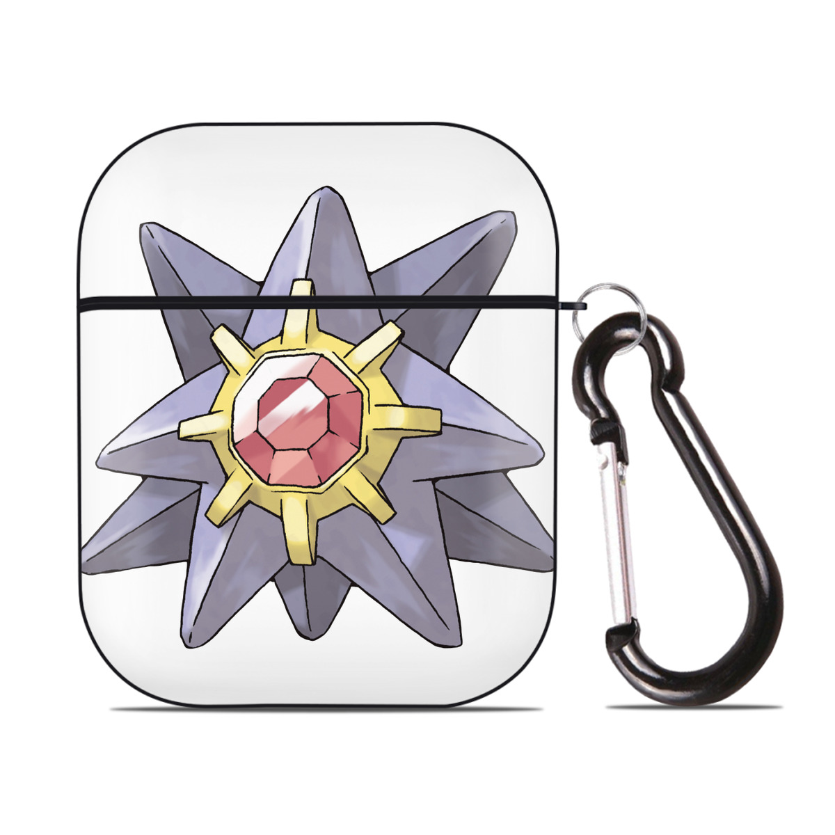 （画像用） ポケットモンスター Pokémon AirPods 第2世代保護ケース ハードシェル ブラック 耐衝撃・防指紋・カラビナ付き