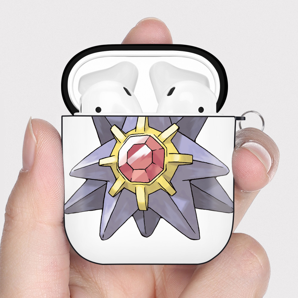（画像用） ポケットモンスター Pokémon AirPods 第2世代保護ケース ハードシェル ブラック 耐衝撃・防指紋・カラビナ付き