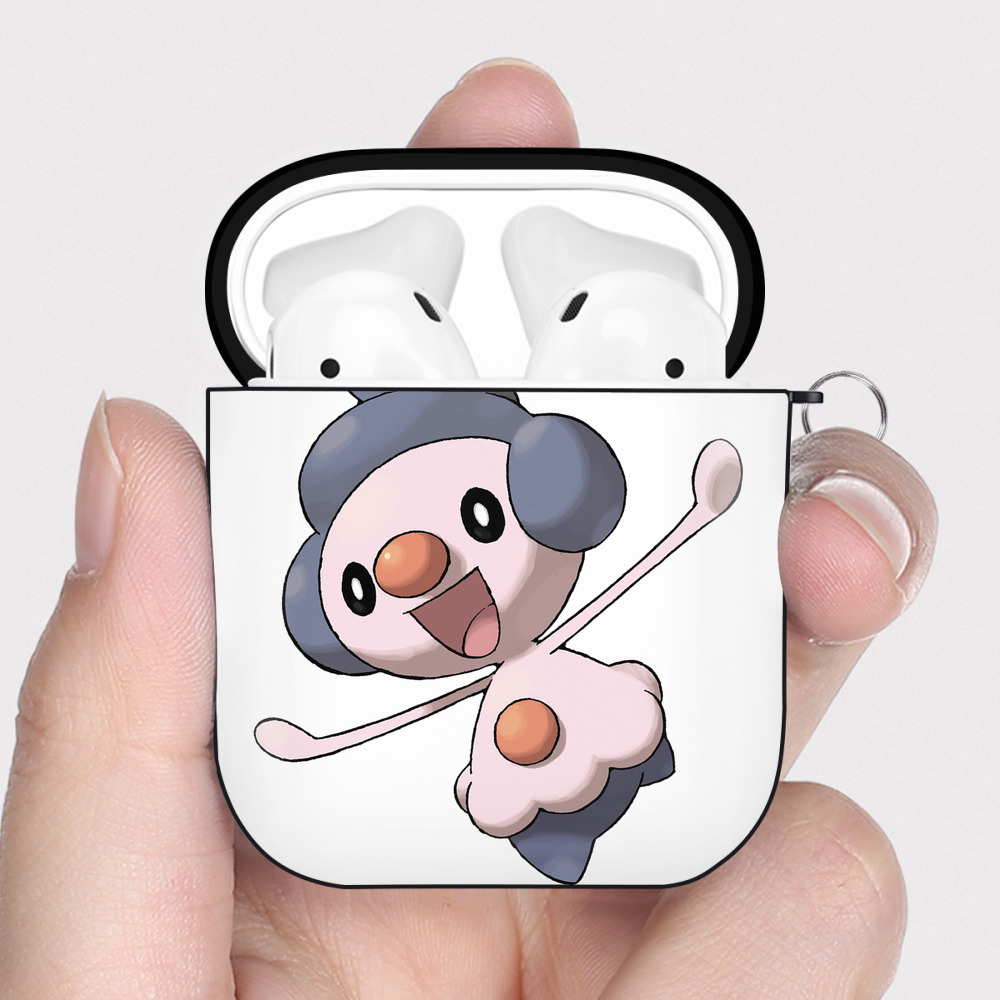 （画像用） ポケットモンスター Pokémon AirPods 第2世代保護ケース ハードシェル ブラック 耐衝撃・防指紋・カラビナ付き