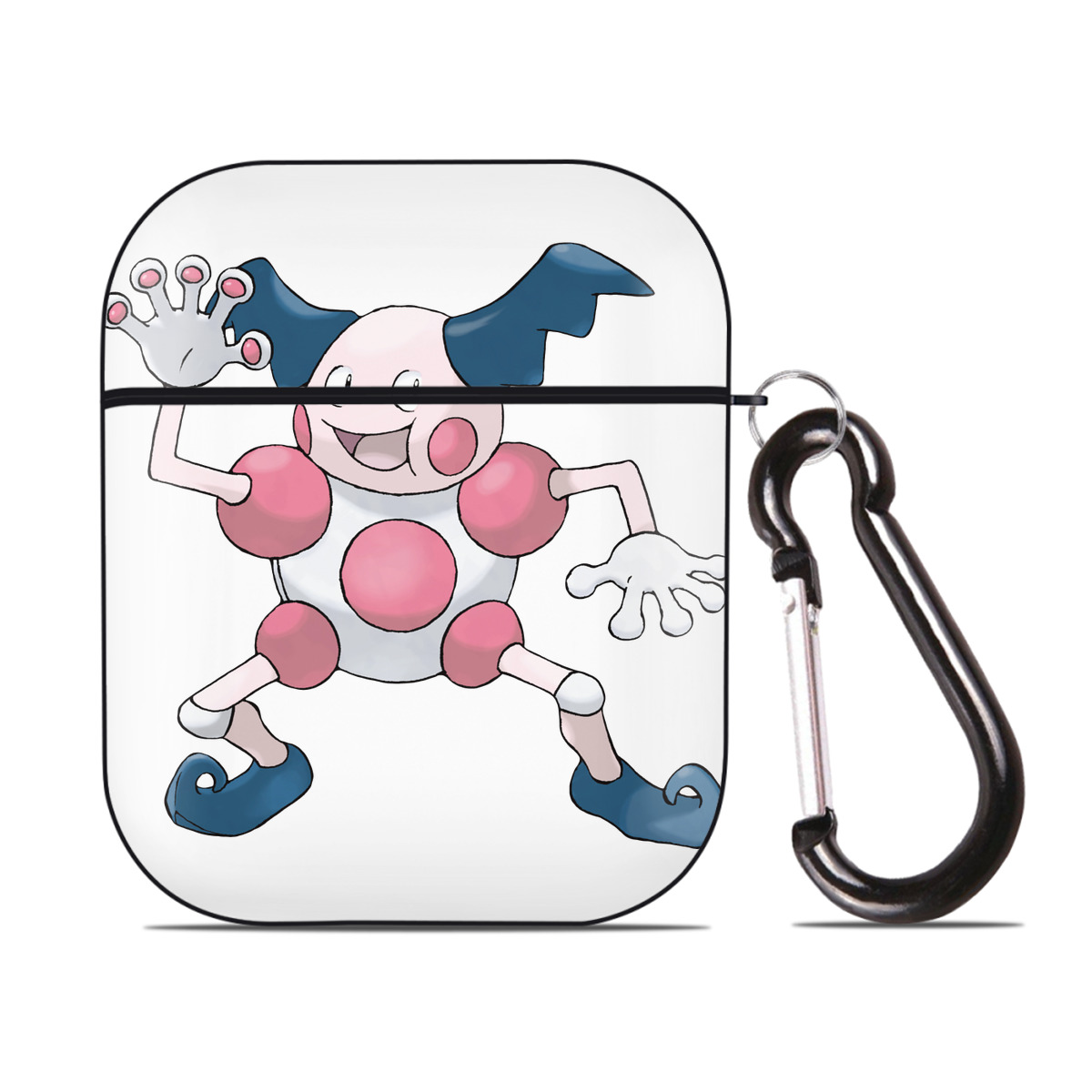 （画像用） ポケットモンスター Pokémon AirPods 第2世代保護ケース ハードシェル ブラック 耐衝撃・防指紋・カラビナ付き