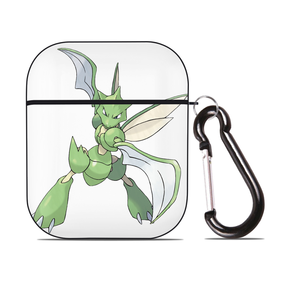 （画像用） ポケットモンスター Pokémon AirPods 第2世代保護ケース ハードシェル ブラック 耐衝撃・防指紋・カラビナ付き