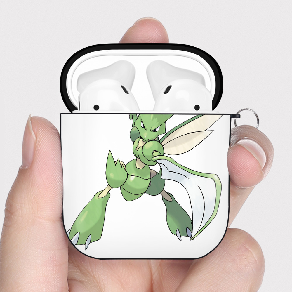 （画像用） ポケットモンスター Pokémon AirPods 第2世代保護ケース ハードシェル ブラック 耐衝撃・防指紋・カラビナ付き