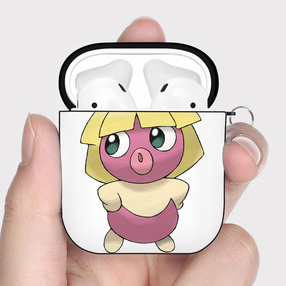 （画像用） ポケットモンスター Pokémon AirPods 第2世代保護ケース ハードシェル ブラック 耐衝撃・防指紋・カラビナ付き