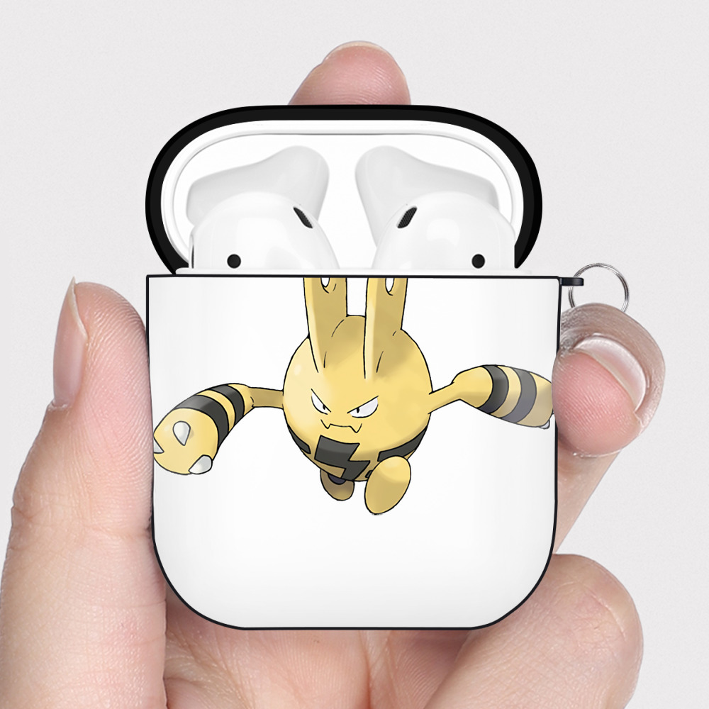 （画像用） ポケットモンスター Pokémon AirPods 第2世代保護ケース ハードシェル ブラック 耐衝撃・防指紋・カラビナ付き