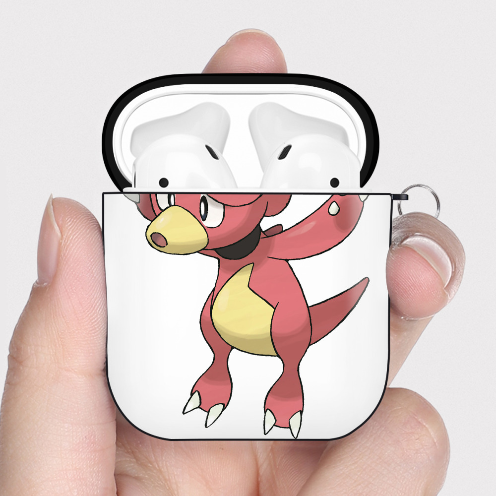 （画像用） ポケットモンスター Pokémon AirPods 第2世代保護ケース ハードシェル ブラック 耐衝撃・防指紋・カラビナ付き