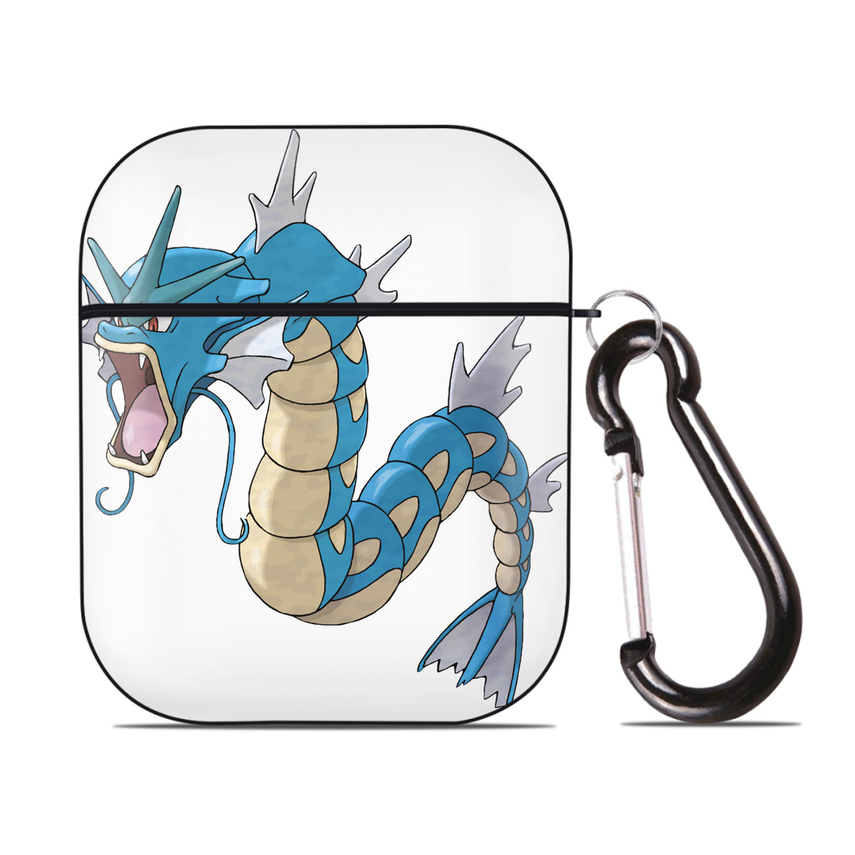 （画像用） ポケットモンスター Pokémon AirPods 第2世代保護ケース ハードシェル ブラック 耐衝撃・防指紋・カラビナ付き