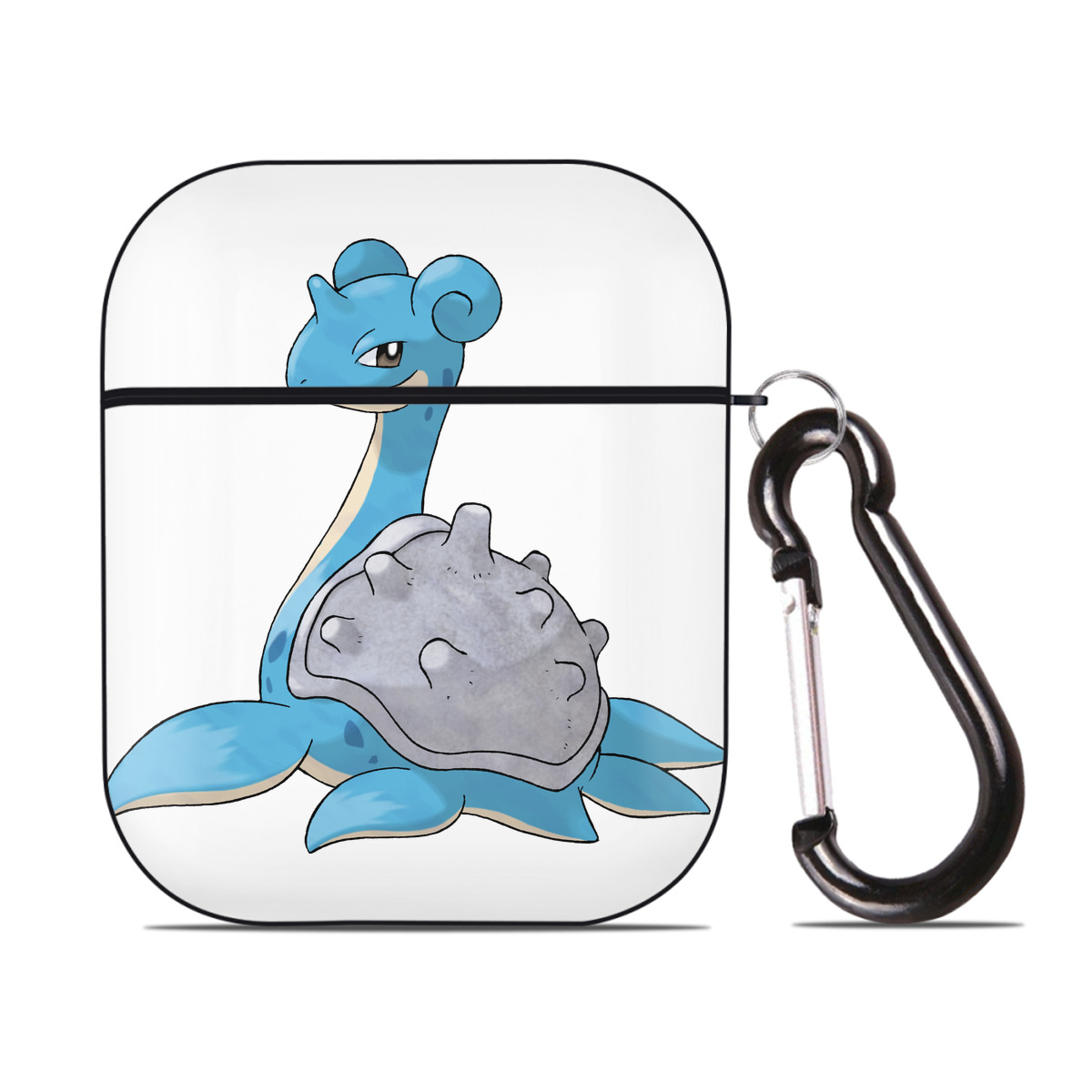 （画像用） ポケットモンスター Pokémon AirPods 第2世代保護ケース ハードシェル ブラック 耐衝撃・防指紋・カラビナ付き
