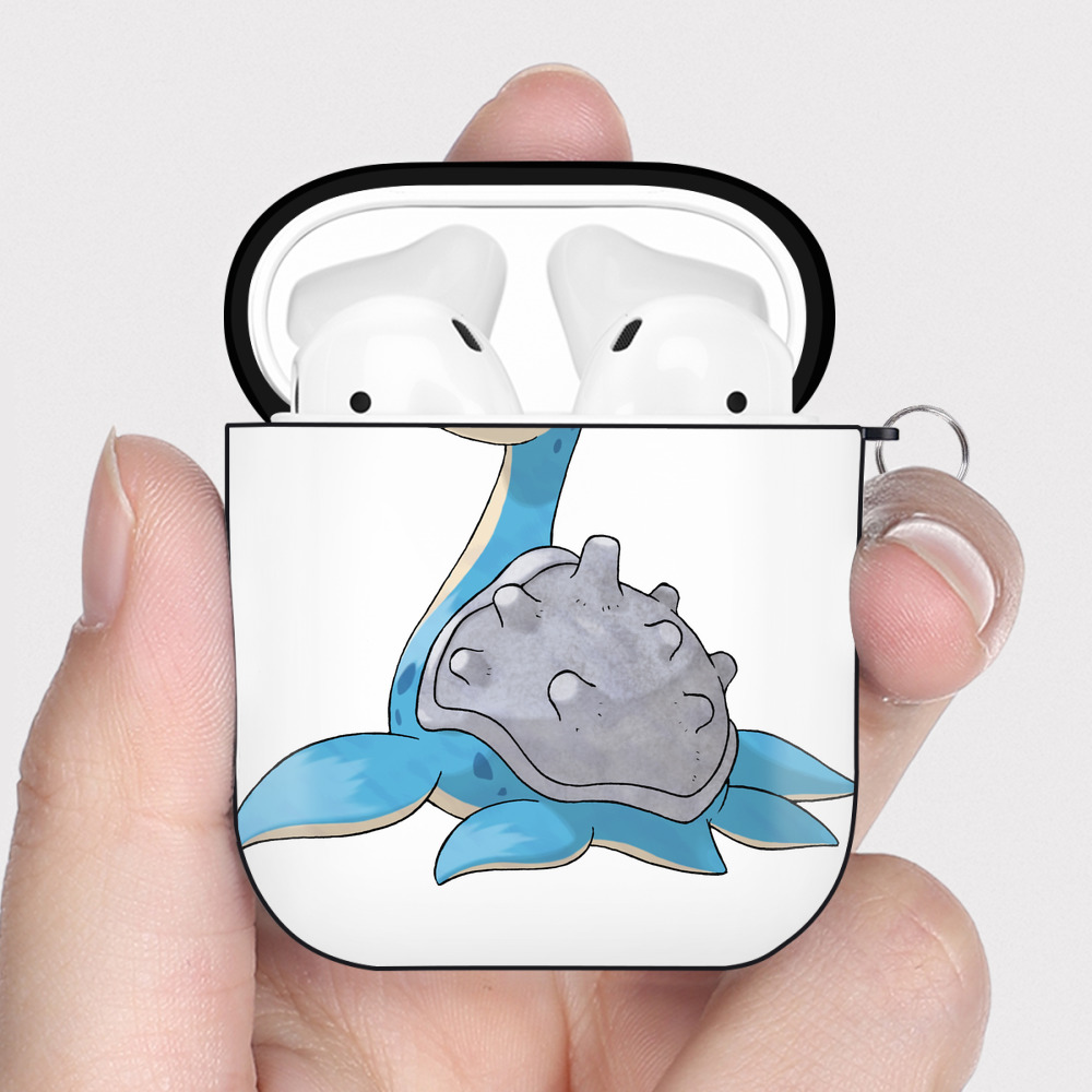 （画像用） ポケットモンスター Pokémon AirPods 第2世代保護ケース ハードシェル ブラック 耐衝撃・防指紋・カラビナ付き