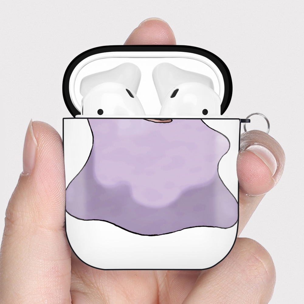 （画像用） ポケットモンスター Pokémon AirPods 第2世代保護ケース ハードシェル ブラック 耐衝撃・防指紋・カラビナ付き