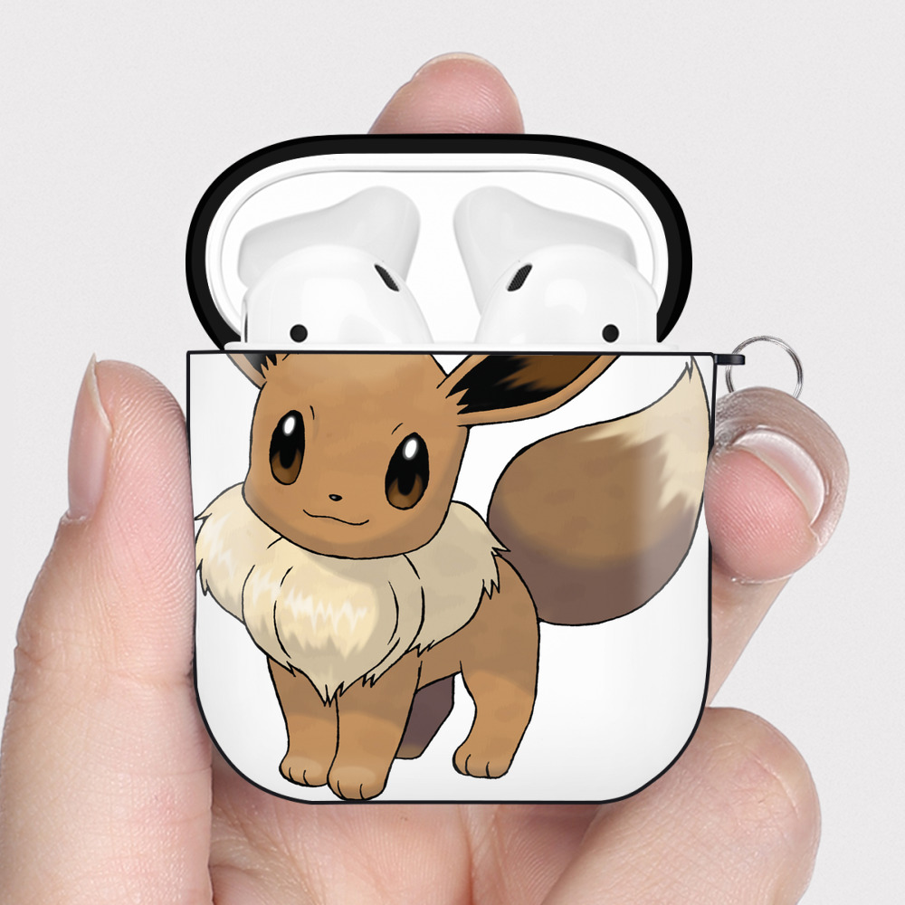 （画像用） ポケットモンスター Pokémon AirPods 第2世代保護ケース ハードシェル ブラック 耐衝撃・防指紋・カラビナ付き