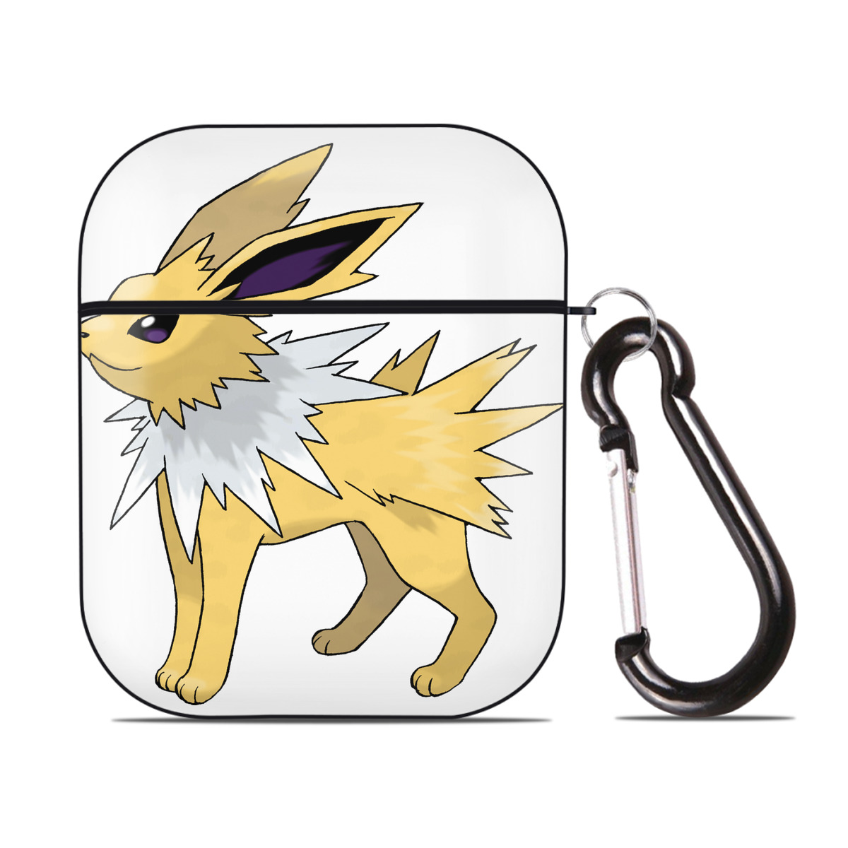 （画像用） ポケットモンスター Pokémon AirPods 第2世代保護ケース ハードシェル ブラック 耐衝撃・防指紋・カラビナ付き