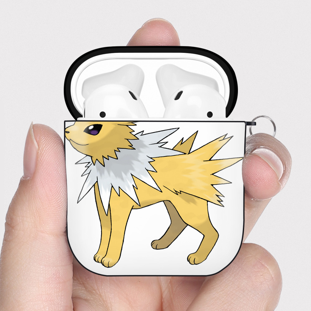 （画像用） ポケットモンスター Pokémon AirPods 第2世代保護ケース ハードシェル ブラック 耐衝撃・防指紋・カラビナ付き
