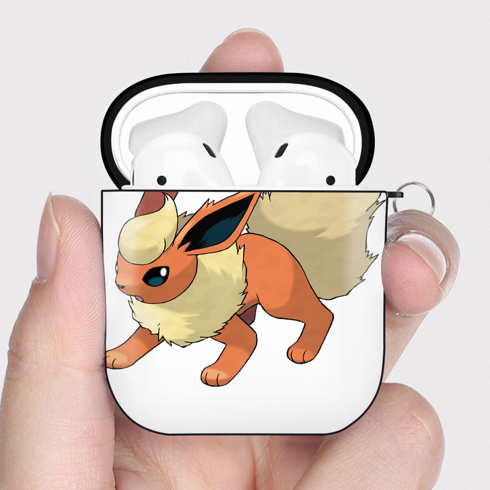 （画像用） ポケットモンスター Pokémon AirPods 第2世代保護ケース ハードシェル ブラック 耐衝撃・防指紋・カラビナ付き
