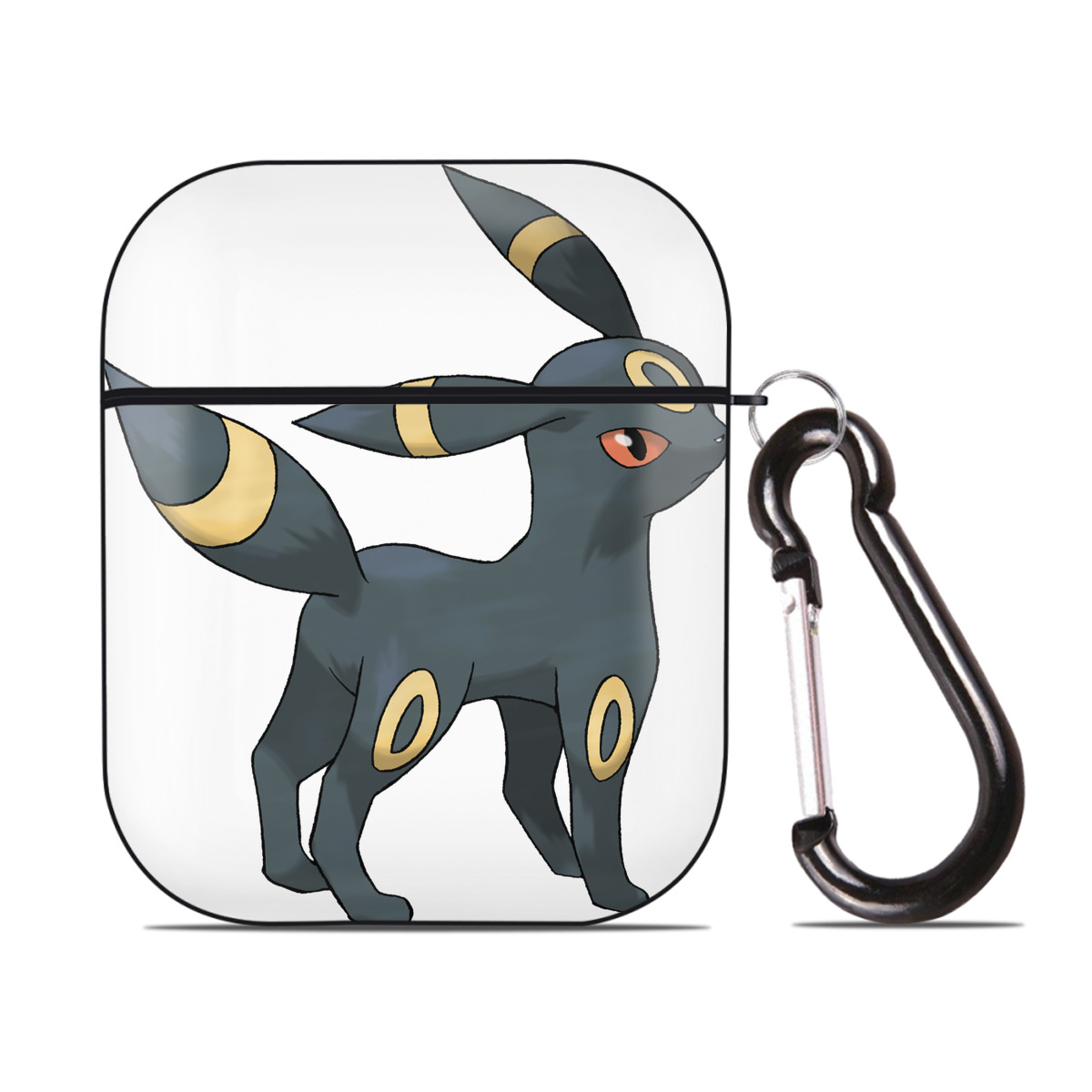 （画像用） ポケットモンスター Pokémon AirPods 第2世代保護ケース ハードシェル ブラック 耐衝撃・防指紋・カラビナ付き