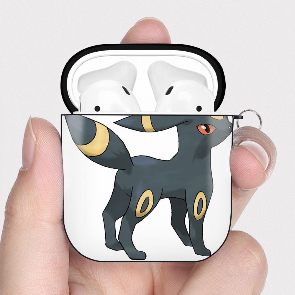 （画像用） ポケットモンスター Pokémon AirPods 第2世代保護ケース ハードシェル ブラック 耐衝撃・防指紋・カラビナ付き