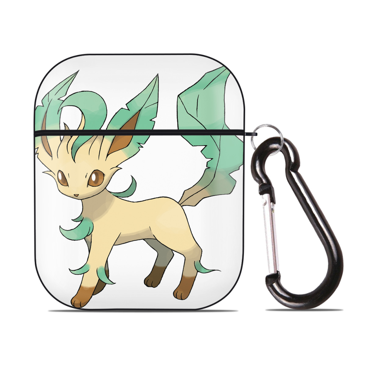 （画像用） ポケットモンスター Pokémon AirPods 第2世代保護ケース ハードシェル ブラック 耐衝撃・防指紋・カラビナ付き
