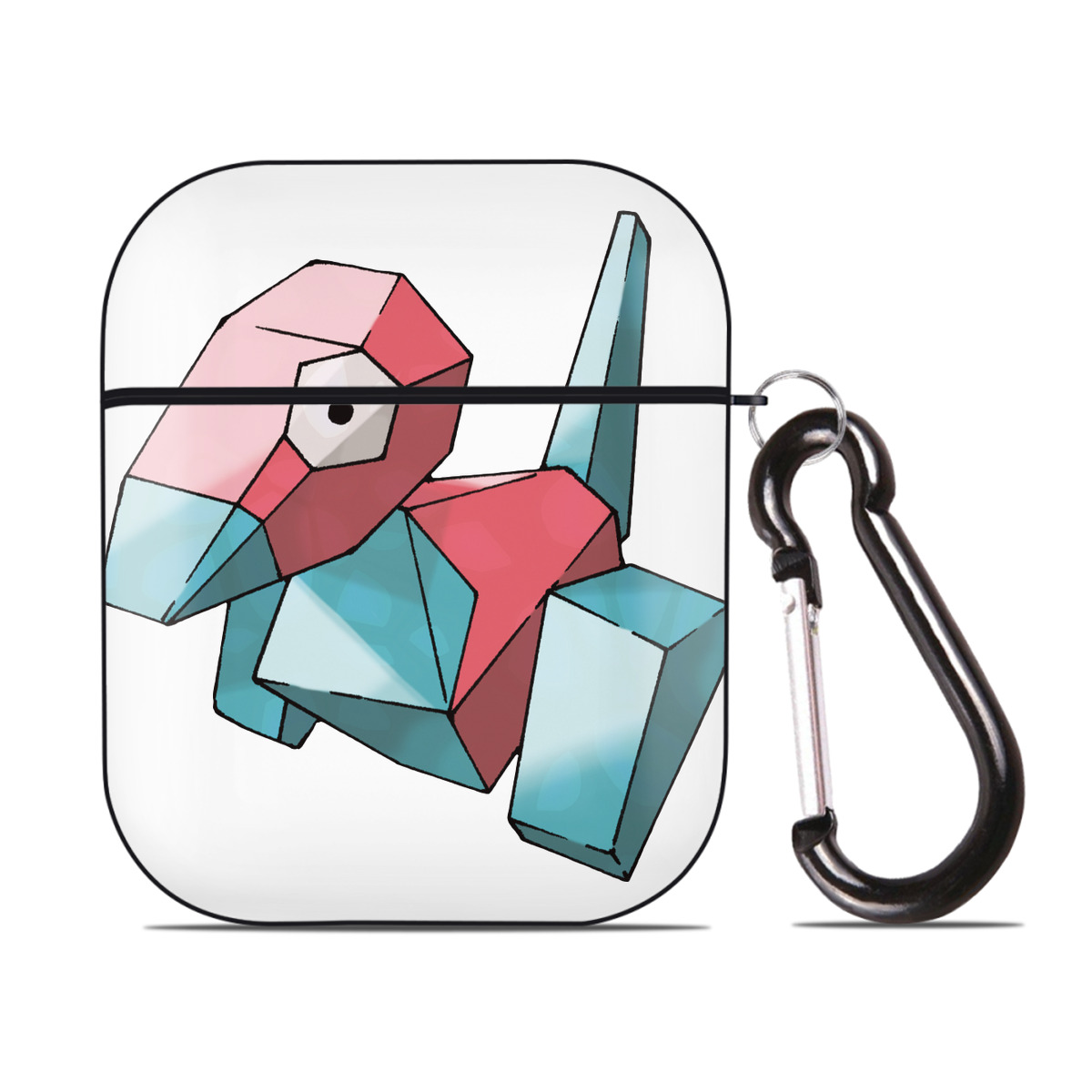 （画像用） ポケットモンスター Pokémon AirPods 第2世代保護ケース ハードシェル ブラック 耐衝撃・防指紋・カラビナ付き
