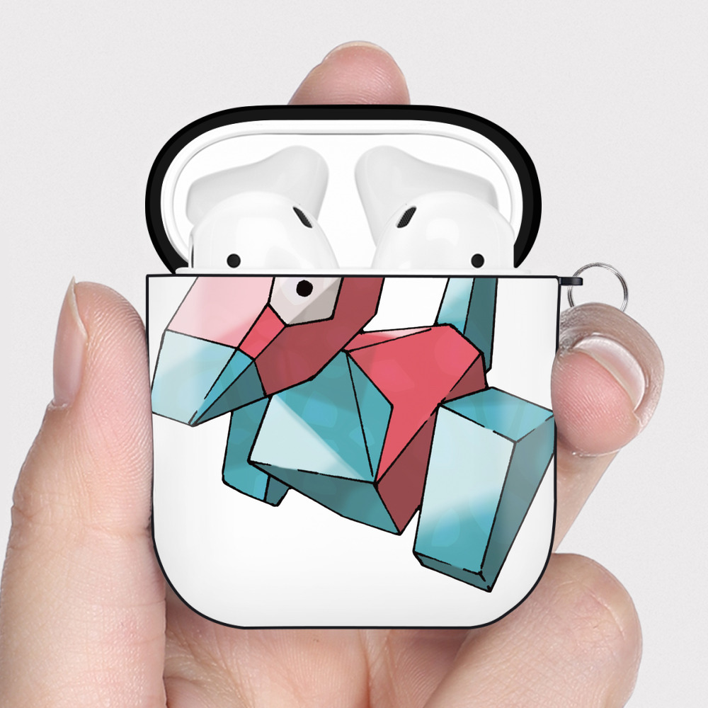 （画像用） ポケットモンスター Pokémon AirPods 第2世代保護ケース ハードシェル ブラック 耐衝撃・防指紋・カラビナ付き