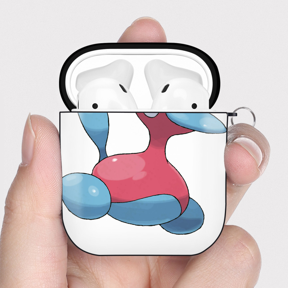 （画像用） ポケットモンスター Pokémon AirPods 第2世代保護ケース ハードシェル ブラック 耐衝撃・防指紋・カラビナ付き
