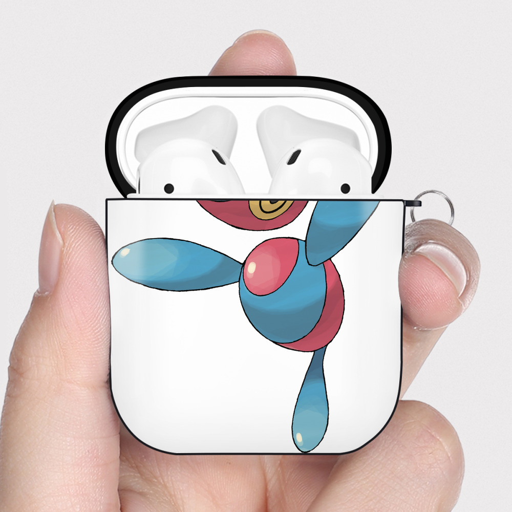 （画像用） ポケットモンスター Pokémon AirPods 第2世代保護ケース ハードシェル ブラック 耐衝撃・防指紋・カラビナ付き