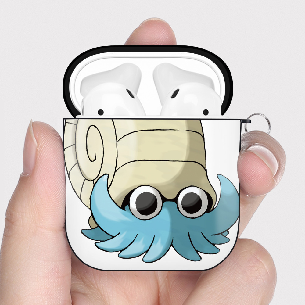 （画像用） ポケットモンスター Pokémon AirPods 第2世代保護ケース ハードシェル ブラック 耐衝撃・防指紋・カラビナ付き