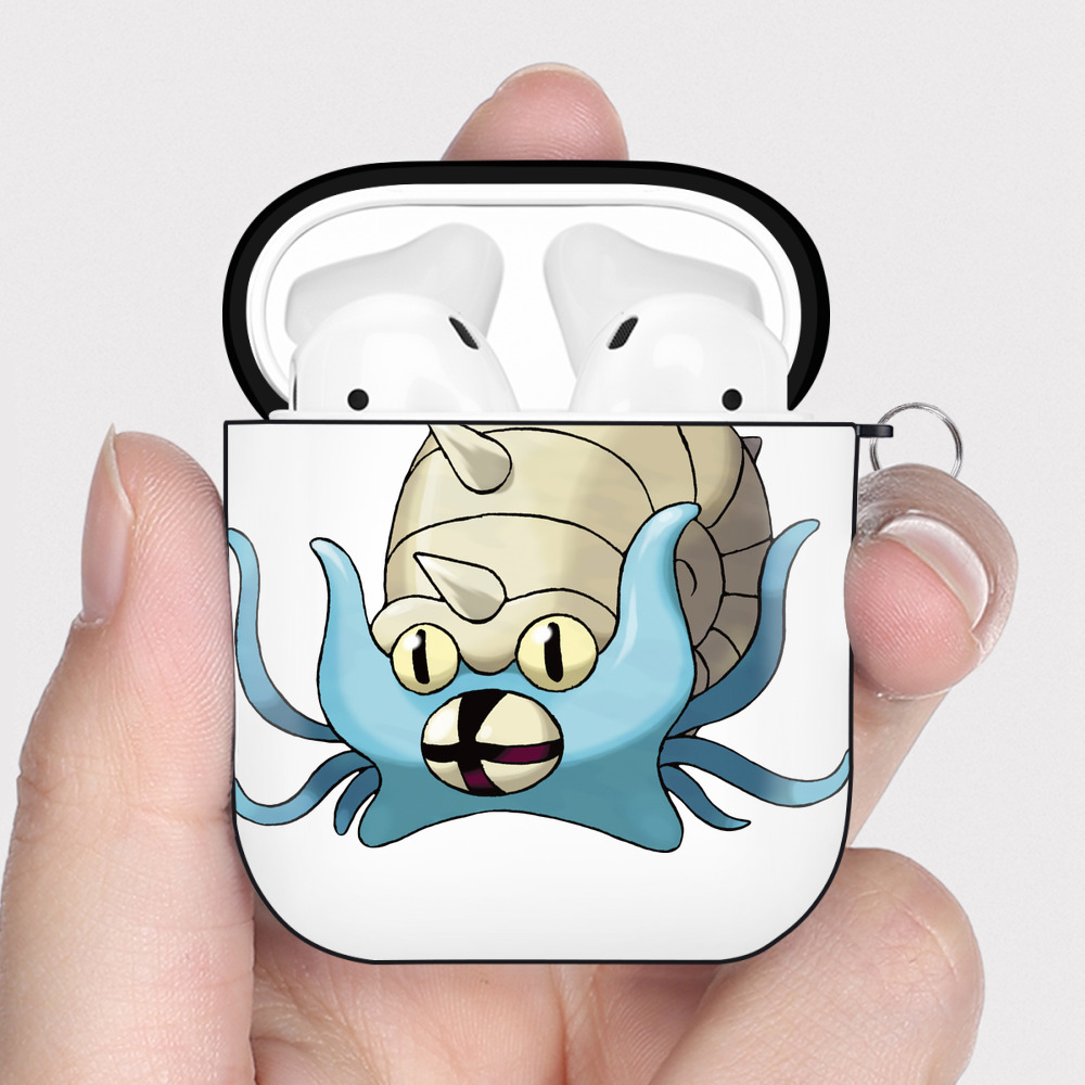 （画像用） ポケットモンスター Pokémon AirPods 第2世代保護ケース ハードシェル ブラック 耐衝撃・防指紋・カラビナ付き